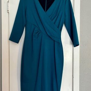 Boden Teal Wrap Dress Sz 8